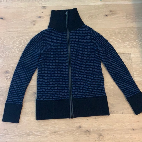 Vince Wool turtleneck striped jacket cardigan - Picture 5 of 14